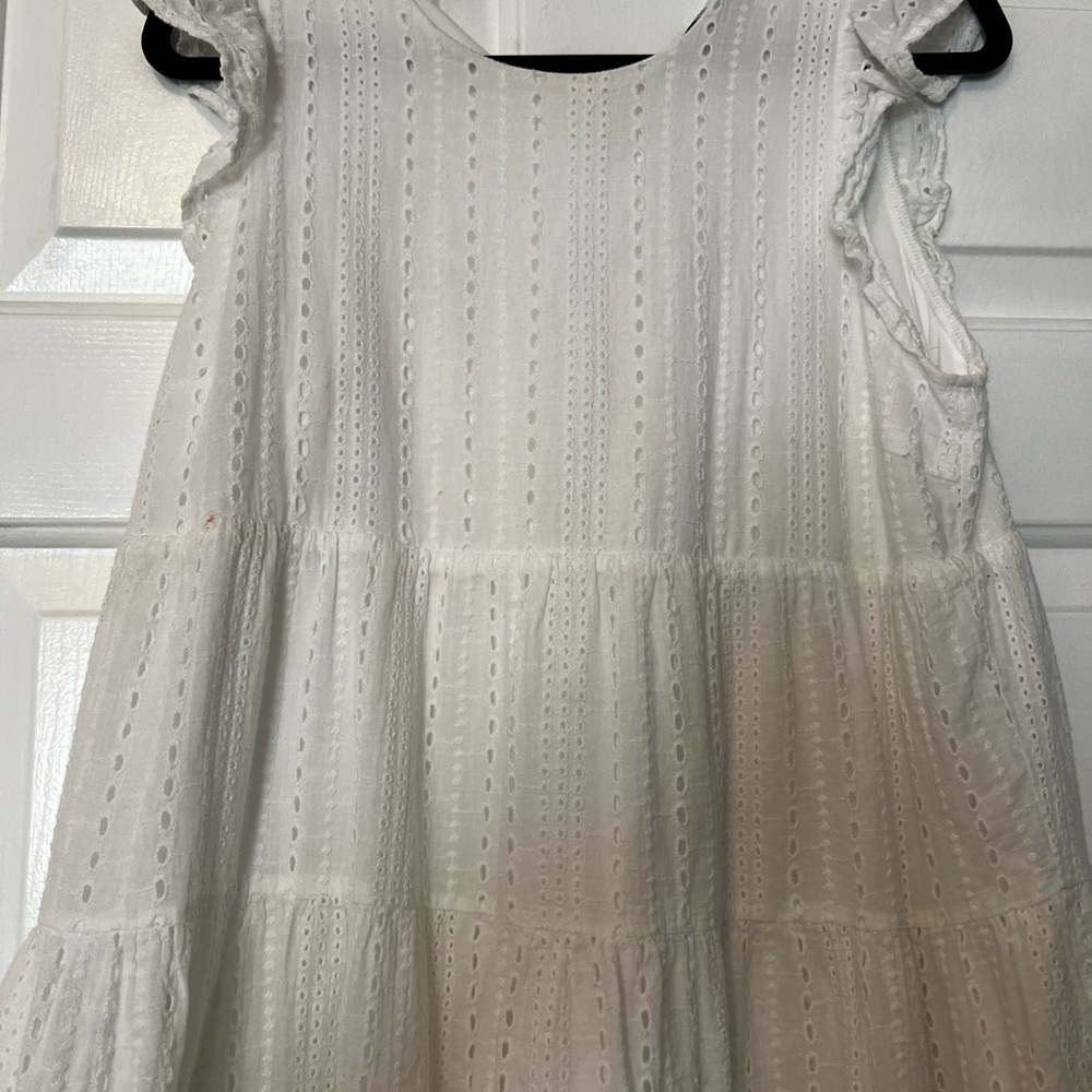 Slate & Willow White Tiered Ruffled Sundress